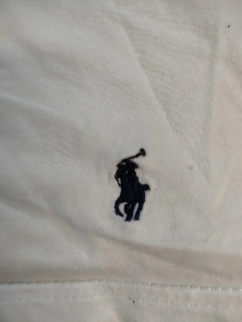 Men's Large Short Sleeve Ralph Lauren Polo Plain White T-Shirt